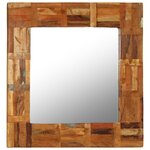 vidaXL Miroir mural Bois de récupération massif 60 x 60 cm