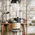 Urban Friends & Coffee Papier peint Planches de bois Mots Gris et noir