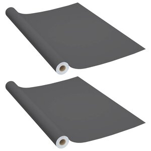 vidaXL Films autoadhésifs pour meubles 2 Pièces Gris 500x90 cm PVC