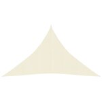 vidaXL Voile d'ombrage 160 g/m² Crème 3x3x4 2 m PEHD