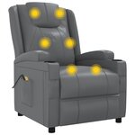 vidaXL Fauteuil de massage Anthracite Similicuir