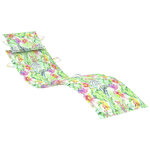 vidaXL Chaise longue à bascule avec coussin Bois de teck solide