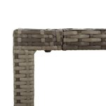 vidaXL Mobilier à dîner de jardin et coussins 7 Pièces gris rotin