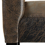 Tectake lot de 4 chaises de bar - marron foncé
