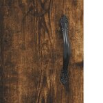 vidaXL Buffet haut Chêne fumé 34 5x34x180 cm Bois d'ingénierie