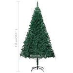 vidaXL Arbre de Noël artificiel avec branches épaisses vert 150 cm PVC