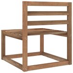 vidaXL Canapé palette de jardin 3 places et coussins beige Pinède