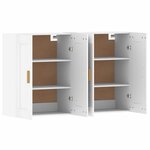 vidaXL Armoires murales 2 Pièces blanc bois d'ingénierie