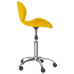 vidaXL Chaises pivotantes à manger lot de 2 jaune moutarde velours