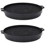 vidaXL Filtres à charbon pour hotte de cuisine 2 Pièces 210 mm
