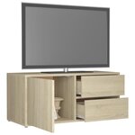 vidaXL Meuble TV Chêne sonoma 80x34x36 cm Aggloméré
