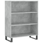 vidaXL Armoire à étagères gris béton 69 5x32 5x90 cm bois d'ingénierie