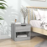 vidaXL Table de chevet Sonoma gris Bois d'ingénierie