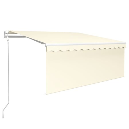 vidaXL Auvent rétractable automatique avec store 3x2 5 m Crème