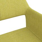 vidaXL Chaises pivotantes à manger lot de 2 vert tissu
