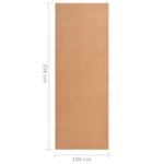 vidaXL Tapis BCF Beige 100x250 cm