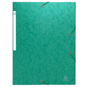 Chemises À Élastiques Carte Lustrée 3 Rabats Monobloc - X 50 - Exacompta