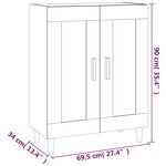 vidaXL Buffet Blanc brillant 69 5x34x90 cm Bois d'ingénierie