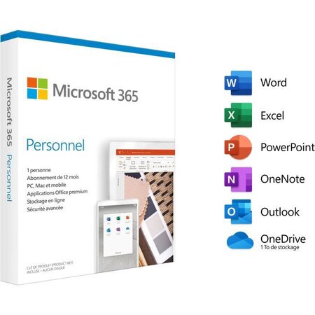 Microsoft 365 personal fr sub 1yr 1 licence(s) 1 année(s) français