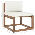 vidaXL Salon palette de jardin 6 Pièces et coussins Bois de pin imprégné