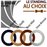 Numéro 9-Numéro adhésif pour boîtes aux lettres - Vinyle épais texturé, hauteur 50 mm - Bois Miel