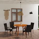 vidaXL Ensemble de salle à manger de jardin 5 Pièces Marron