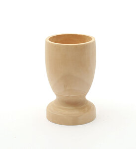 Coquetier classique en bois 4 x 7 cm