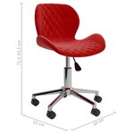 vidaXL Chaises pivotantes salle à manger 2 Pièces Rouge bordeaux Velours