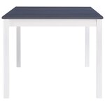 vidaXL Table de salle à manger Blanc et gris 180 x 90 x 73 cm Pin