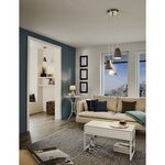 Eglo lampe suspendue tarega 3 x 60 w marron et gris 95526