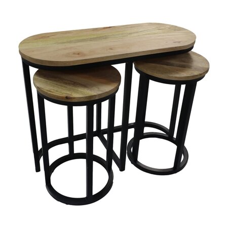 HSM Collection Ensemble de tables d'appoint 3 Pièces