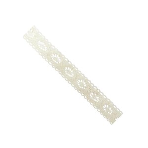 Ruban dentelle en coton écru rosace 1 5 cm x 2 m