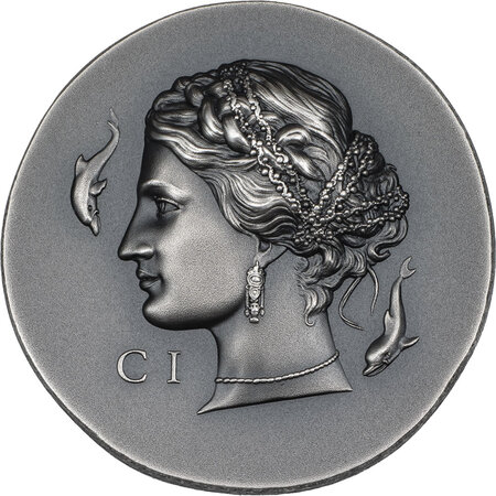 Monnaie en argent 5 dollars g 31.1 (1 oz) millésime 2023 numismatic icons arethusa 1