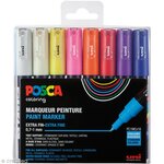 Marqueurs Posca PC1MC Pointe conique extra-fine Dark 16 pièces