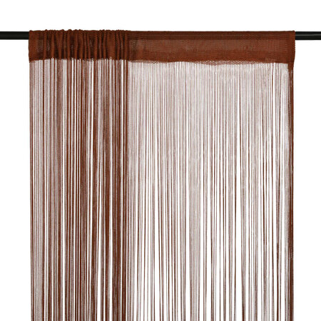 vidaXL Rideau en fils 2 Pièces 140 x 250 cm Marron