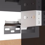 vidaXL Ensemble de meubles TV 8 Pièces Gris brillant Aggloméré