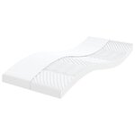 vidaXL Lit de jour avec gigogne et matelas crème 90x200 cm tissu