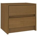 vidaXL Table de chevet Marron miel 40x30 5x35 5 cm Bois de pin solide