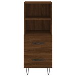 vidaXL Buffet haut Chêne marron 34 5x34x180 cm Bois d'ingénierie