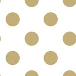 Kids at Home Papier peint Dotty Gold Blanc et doré 100105
