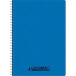 Cahier spirale 100 pages 5x5 90 g avec couverture polypropylène assortie  format 21 x 29 7 cm CONQUERANT