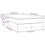 vidaXL Lit à sommier tapissier avec matelas Marron foncé 120x200 cm