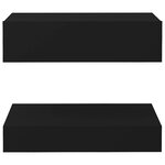 vidaXL Table de chevet Noir 60x35 cm Aggloméré