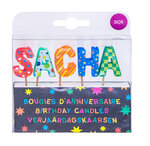 Bougies d'anniversaire sacha
