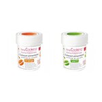2 colorants alimentaires en poudre - vert-orange