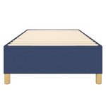 vidaXL Sommier à ressorts de lit Bleu 90x200 cm Tissu