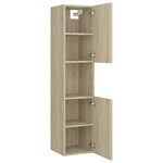 vidaXL Ensemble de meubles de salle de bain Chêne sonoma Aggloméré