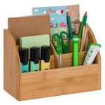 Multipot et organiseur de bureau cep silva bambou 5 compartiments