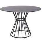 Table de jardin ronde en acier epoxy 110 cm holland