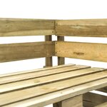 vidaXL Banc d'angle palette de jardin bois